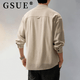 GSUE new Chinese style linen cardigan long-sleeved shirt men's spring and autumn new smart commuter stand-up collar retro shirt jacket Maben 4XL suitable for 210-230Jin Jin equals 0.5 kg