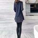 Shanidoluo Fat Damen-Kleidung schlankes Kleid neuer Frühlings- und Herbst-Chiffon-Hemd Langes Bauch Cover T-Shirt 15283 Dunkelblau 2xl empfohlen 120-140jin [Jin gleich 0,5 kg] zum Tragen