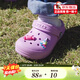 CROCS children's and girls' winter clogs with cotton, warm and comfortable casual cotton slippers 207010 207010_5PR 36 -37 (225mm)