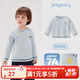 JELLYBABY 2026 spring new product boy T-shirt versatile top spring print solid color simple 6-year-old boy clothes children blue 90