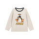 Ma Latin children's T-shirt 2025 winter new style boy retro long-sleeved T-shirt beige 130