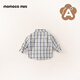 Mamie Maka (MOMOCO) children's clothing boys' shirt 2026 spring baby fashion versatile puppy shirt blue/meter 009 80