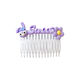 ZHIO Children's cartoon transparent hair comb for broken hair on the back of the head for little girls to arrange bangs and insert comb hairpins Blue cinnamon dog transparent hair comb (set of 3)