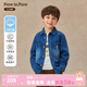 PawinPaw Cartoon Bear Children's Clothing 25th Autumn New Boys Long-Sleeved Denim Shirt Comfortable Jacket Indigo Denim Blue/55 110