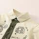 Mamie Maka (MOMOCO) children's clothing boys' shirts 2026 spring baby cotton graffiti small shirt light green 010 73