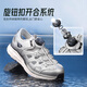 Dr. Kong (DR KONG) summer outdoor sports-style Baotou breathable sandals for men and women, children's sandals without twist buttons, pink/silver 37, foot length is about 23.0-23.5