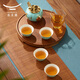 Mrs. Yongfengyuan (auratic) porcelain West Lake Blue 6/7/8/9 ceramic tea sets, Gaiwan Kungfu set of tea cups, gift box set, tea set (teapot set), 6 pieces