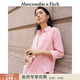 Abercrombie & Fitch Oxford shirt classic elk pattern women's spring and summer retro commuter long-sleeved shirt 140-4429 pink XS (160/84A)