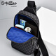 Goldlion Chest Bag Men's 2024 New Shoulder Bag Business Fashion Backpack Crossbody Shoulder Bag Men's Style 1 Dark Gray