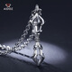 Aido Diamond Platinum Pendant Men's pt950 Platinum Pendant Vajra Split Structure Two Ways to Wear Weight 12-13 Grams + Delivery Leather Strap