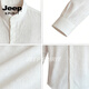 JEEP SPIRIT British style long-sleeved shirt men's business casual shirt slim-fitting non-iron printed top 2026 spring white S