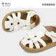 Tyrannis META girls sandals summer new children's princess shoes baby girl toe anti-kick shoes off-white 30 suitable for feet length 19.0cm