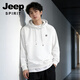 JEEP SPIRIT Jeep hooded sweatshirt for men 2026 spring new loose trendy casual versatile jacket male student couple tops blue S 95-120 Jin Jin is equal to 0.5 kg