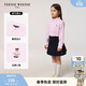 Teenie Weenie Kids 25 spring and summer long-sleeved striped shirt for boys and girls, pink 90cm