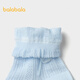 Balabala shopping mall same style Balabala children's socks summer new mesh breathable girls' sweet socks two pairs of white and blue tones 00318 3-5 years old