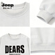 JEEP SPIRIT American heavyweight sweatshirt for men 2026 spring loose round neck pullover versatile long-sleeved bottoming shirt top white S (95-120Jin Jin equals 0.5kg)