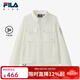 FILA Children's Clothing Shirt 2025 Autumn New Men's Breathable Dry Sports Long-Sleeved Top Milk Cover White-IV 140