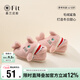 Terranis Children's Cotton Slippers Winter Cute Shark Baby Slippers Girls' Home Indoor Warm Shoes Pink 32-33 Suitable for Feet Length 19.5cm
