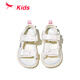Red Dragonfly Girls Shoes 2026 Summer Children's Princess Shoes Soft Sole Breathable Beach Sandals Q62BL020 Beige 30