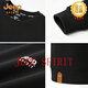 JEEP SPIRIT sweatshirt men's 2026 spring new American casual loose round neck pullover versatile long-sleeved top black M