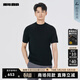 Lilang Shopping Mall Same Style Machine Washable Short Sleeve Cardigan Men's Slim Fit Soft Sweater Men's Bottoming Shirt Autumn 2025 Black (25QMS3101S) L 170/84A