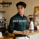 JEEP SPIRIT春秋长袖衬衫男士商务休闲衬衣修身免烫纯色职业正装工作服工装 绿色 M (165) 【90斤-110斤】