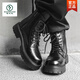 Woodpecker Martin Boots Men's High Top Soft Cuir British Style Retro Mid-Top Leather Chaussures 2025 Nouvelle fermeture à glissière latérale épaisse Boots masculins Brown Hauteur 41