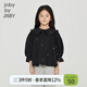 Jnby by JNBY Jiangnan Buyi children's clothing autumn long-sleeved seersucker lapel sweat-proof girls and children 1N8212950 001 black 100 cm