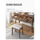 Baiyuda Solid Wood Dressing Stool Modern Simple Soft Bag Stool Home Dressing Table Cosmetic Chair Bedroom Wood Color