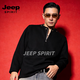 JEEP SPIRIT half-zip sweatshirt men's American heavyweight high street casual sports comfortable long-sleeved top jacket men gray M
