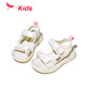 Red Dragonfly Girls Shoes 2026 Summer Children's Princess Shoes Soft Sole Breathable Beach Sandals Q62BL020 Beige 30