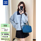 TonLion 2025 Autumn Contrast Color Design Women's Lapel Cardigan