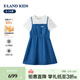 E LAND KIDS icy sun protection 50+ Elove children's clothing girls dress 26th summer new denim skirt Indigo indigo/55 165