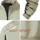 JEEP SPIRIT half zipper stand collar sweatshirt men's 2026 spring new casual loose long-sleeved top jacket men's black M 90 - 110 Jin Jin is equal to 0.5 kg