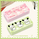 Kulomi children's glasses box portable women's cute eyes sunglasses box for women's storage and anti-pressure three melody + glasses cloth