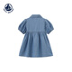 PETIT BATEAU 2026 spring and summer new product Petitbateau small sailboat infant tencel short-sleeved dress A0ICQ blue 80 cm