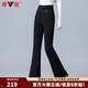 Yalu Down Pants Women's 2026 Winter New Style Outerwear Warm and Slim High Waist Straight Winter Thickened Stretch Flared Pants Black XL