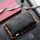 Sac d'embrayage à glissière à glissière Goldlion Wallet Men de Goldlion Long Men de vache à main de vache de vache pour sac à main haut de gamme Black Black [Autorisation officielle - One Fake One and Ten Finons]