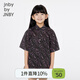 Jnby by JNBY Jiangnan Buyi children's short-sleeved shirt H-shaped cotton printed poplin loose summer boys and girls 1P6211570 090/black colorful mixed color 160 cm
