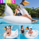 INTEX thickened children's water inflatable mount goddess floating bed toy unicorn mount animal shaped swimming ring water spray battle spaceship mount blue