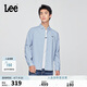 Lee standard version lapel small logo men's long-sleeved shirt blue L