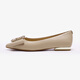 
Lairsdan Spring new fashionable elegant diamond buckle pointed toe light mouth solid color single shoes women's shoes 4M14701 dark apricot color BEK 36