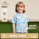 YEEHOO children's shirt short-sleeved summer outdoor boys versatile shirt casual seaside resort style floral shirt Sunny Beach 130 cm