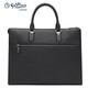 Goldlion Business Briefcase, High-End Men's Bag, Commuting and Traveling, Large Capacity Laptop Bag, Light Luxury New Year's Gift for Men, Black Large 13 Inch