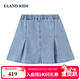 E LAND KIDS children's clothing girls' skirt 26 spring new arrival college style denim short skirt embroidered skirt L/Indigo denim blue/56 120