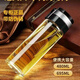 Heenoor glass cup thickened single-layer heat-resistant filter tea cup large portable water cup men's car cup casual cup 6076-695 ml none