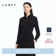 LANCY silk LANCY/Langzi 2026 spring new design waist commuting high-end slim shirt for women black M