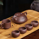 Hidden Pot World Government Subsidy Yixing Purple Clay Teapot Purely Hand-engraved Teapot Jingzhou Stone Ladle Teapot Tang Yun Stone Ladle Set