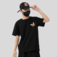 
Denon supreme short-sleeved embroidered T-shirt for men and women fashion brand summer Chinese style Monkey King pure cotton loose national trend couple T-shirt T733 black M-size (recommended 95-115 Jin [Jin equals 0.5 kg])