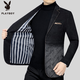 Playboy Men's Denim Suit Jacket 24 Spring and Autumn Middle-aged Casual Versatile Fashion Slim Suit Denim Black 175/L (Suitable for 115-130 Jin Jin equals 0.5 kg)